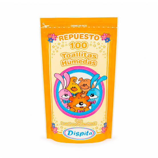 Toallitas Humedas Dispita con Lanolina + Vitamina E x100u