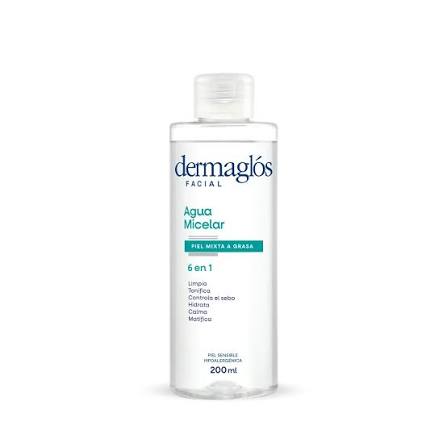 Agua Micelar Dermaglos Piel Mixta  a Grasa 200ml